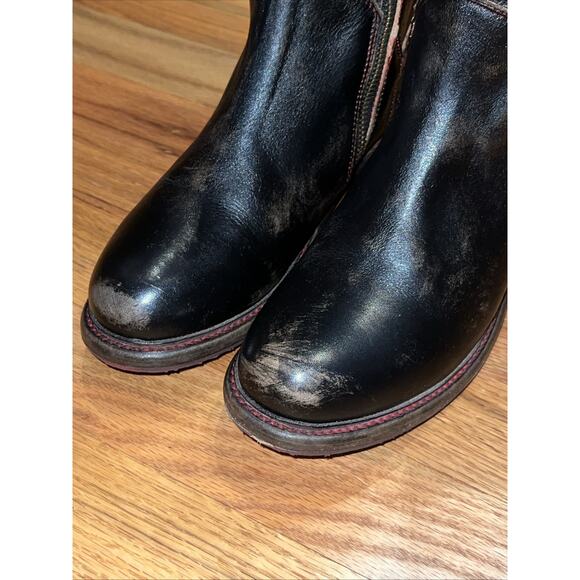 Bed Stu Black Womens Cobbler Series Heeled Tall Boots Leather Rustic 8 - Picture 10 of 15